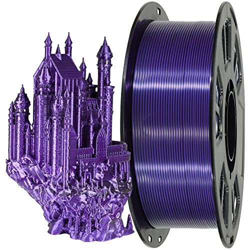 MIKA3D 6 Spools Bicolor Dual Color 1.75mm 3D Printer Filament Bundle, 3D Printing Silk PLA, Silk Black-Red/Purple-Green/Blue-Green/Red-Gold/Gold-Copper/Black-Orange, 3D Printing PLA 250g X 6 Spools