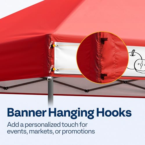 VIVOHOME 10x10ft Pop Up Canopy Tent One Push Setup Outdoor Portable Shelter Tent Heavy Duty with Wheel Carry Bag and 4 Sandbags, White