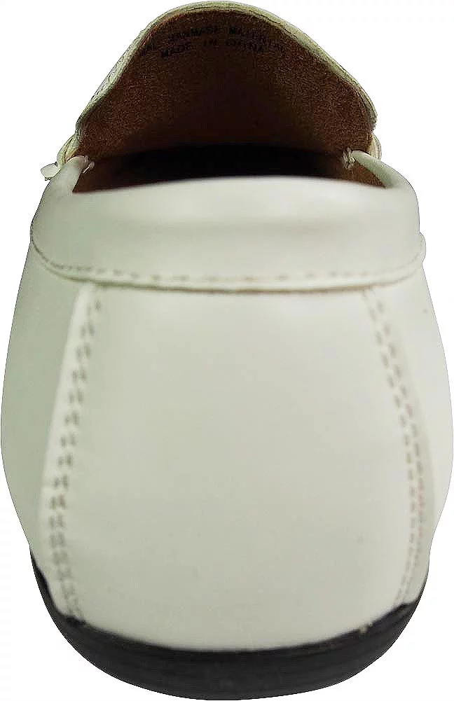 Masimo Mens Faux Faux Leather Driver Moccasins Adult Male Loafer Shoes White 8.5