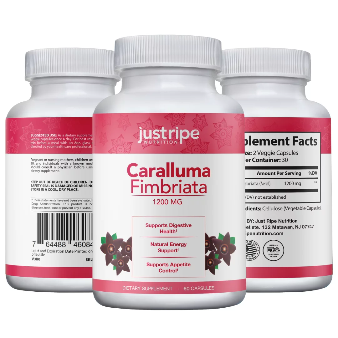 Fruits & Veggies 180 caps + Caralluma Fimbriata Supplement by Just Ripe