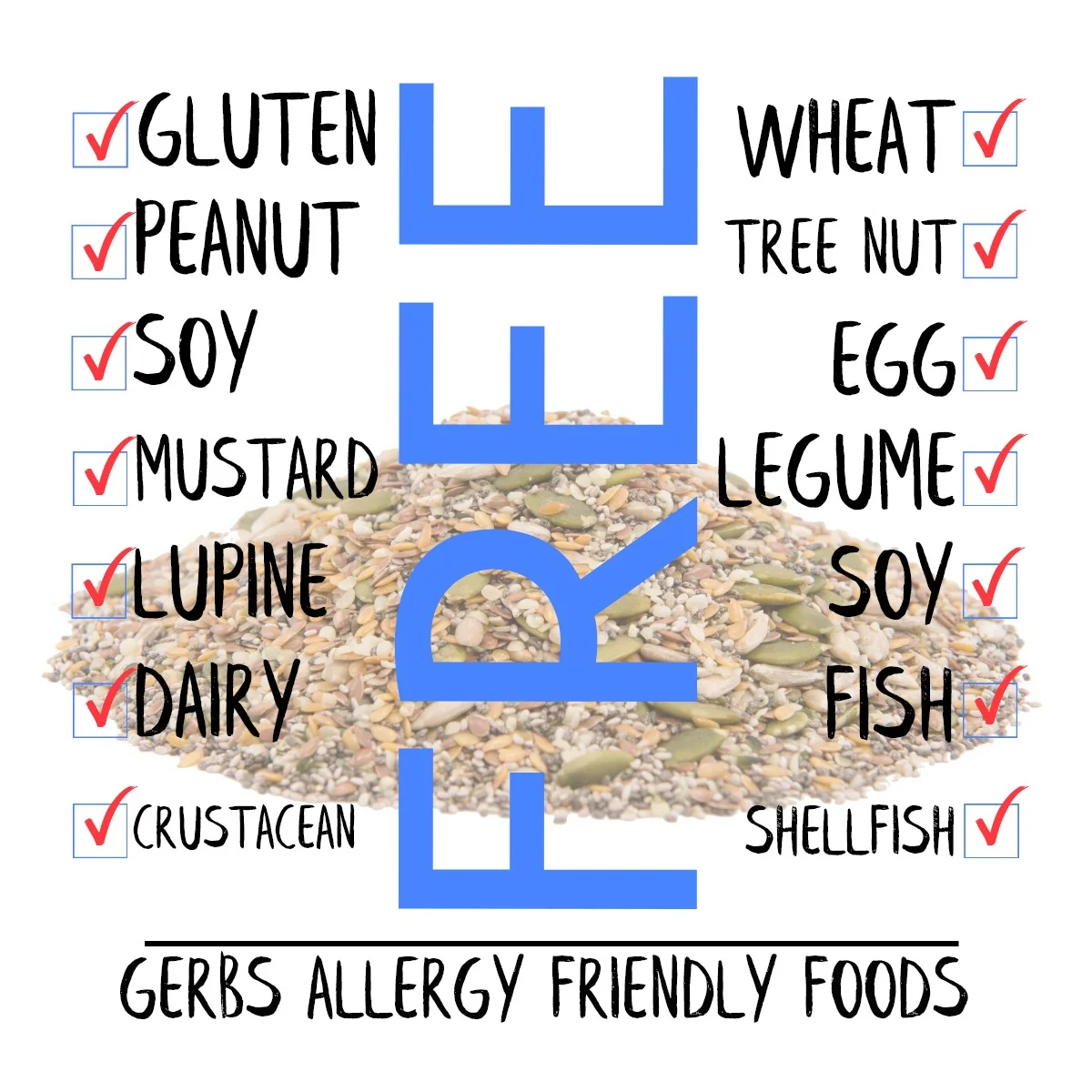 GERBS Dried Fruit, Seed, Salad, Trail & Snack Mixes, Top 14 Food Allergy Free, Vegan, Keto & Paleo Friendly