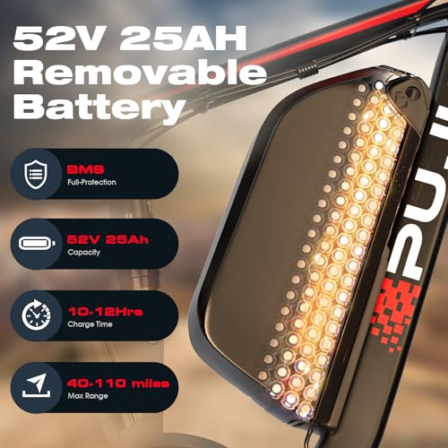 3000W Dual Motors Electric Bike for Adults, 52V 25Ah 26