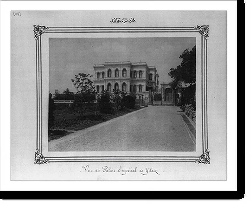 Historic Framed Print, [The Imperial Yildiz Sarayi (palace)], 17-7/8