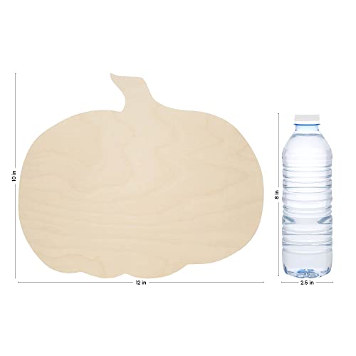 Wood Pumpkin Cutouts for Crafts 10 x 12-inch, 1/4 Thick, Pack of 3 Small Wood Pumpkins for Painting & Cute Fall Signs, by Woodpeckers