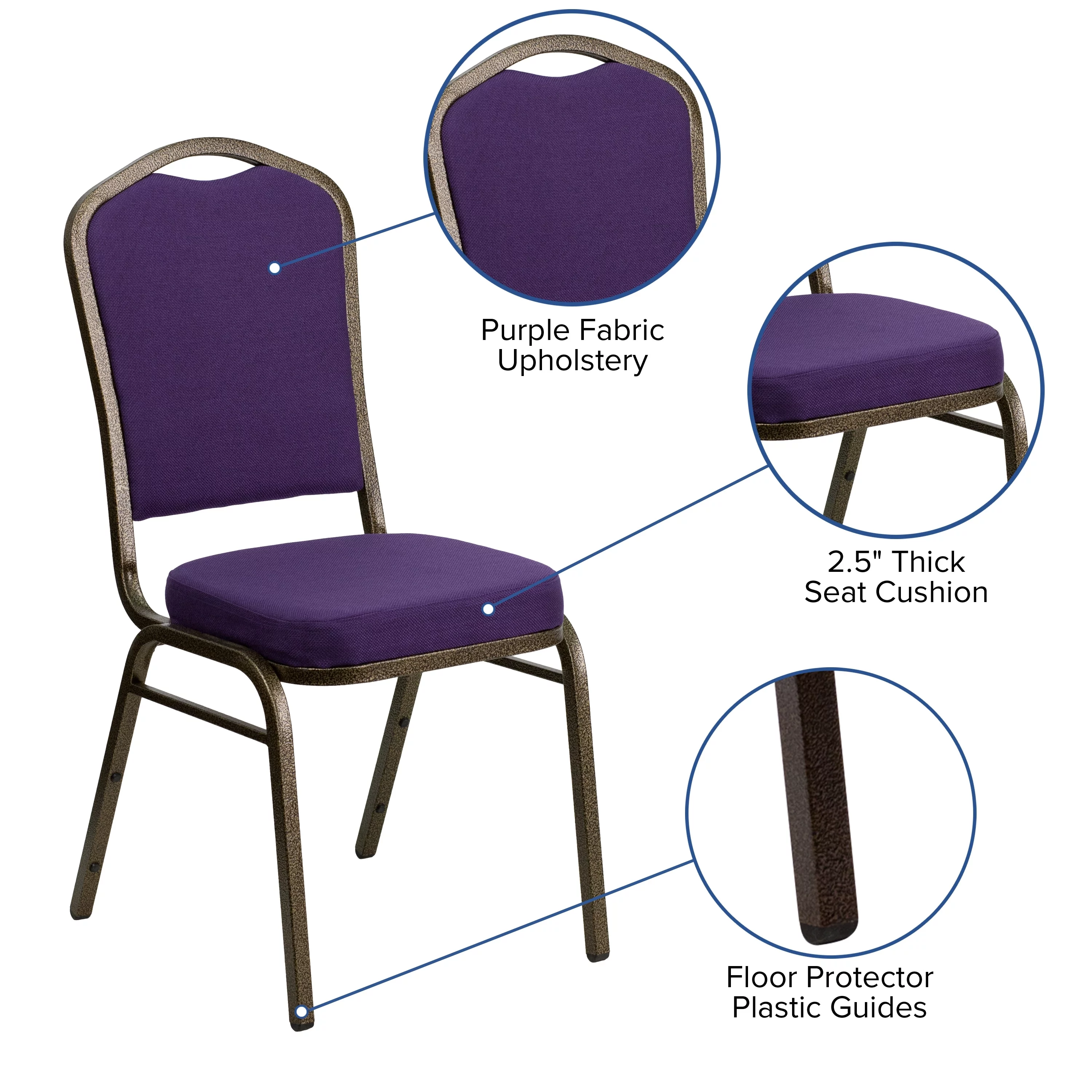 Lancaster Home Crown Back Stacking Banquet Chair