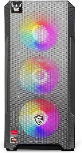 NSXGAMING Nova Desktop Gaming Computer (AMD Ryzen 5 5600G, 16GB 2 * 8 GB DDR4 3600, 512Gb M2 NVME SSD, RGB Fans, W11 64-bit Ready, Wify Ready, Mouse and Keyboard)