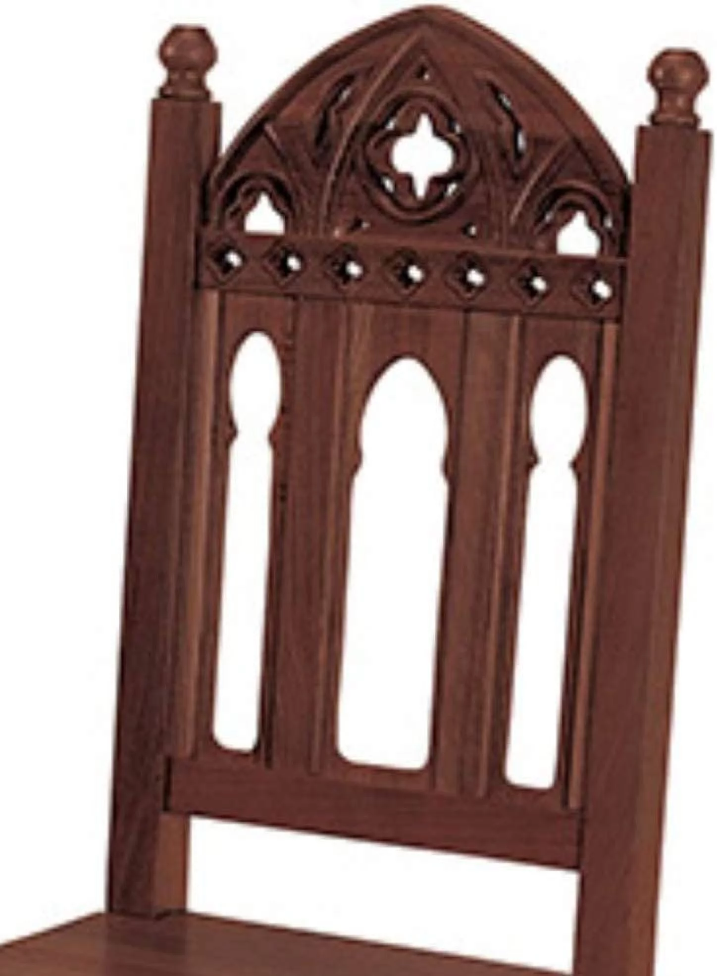 Christian Brands Church Supply YC985 Gothic Side Chair - Walnut