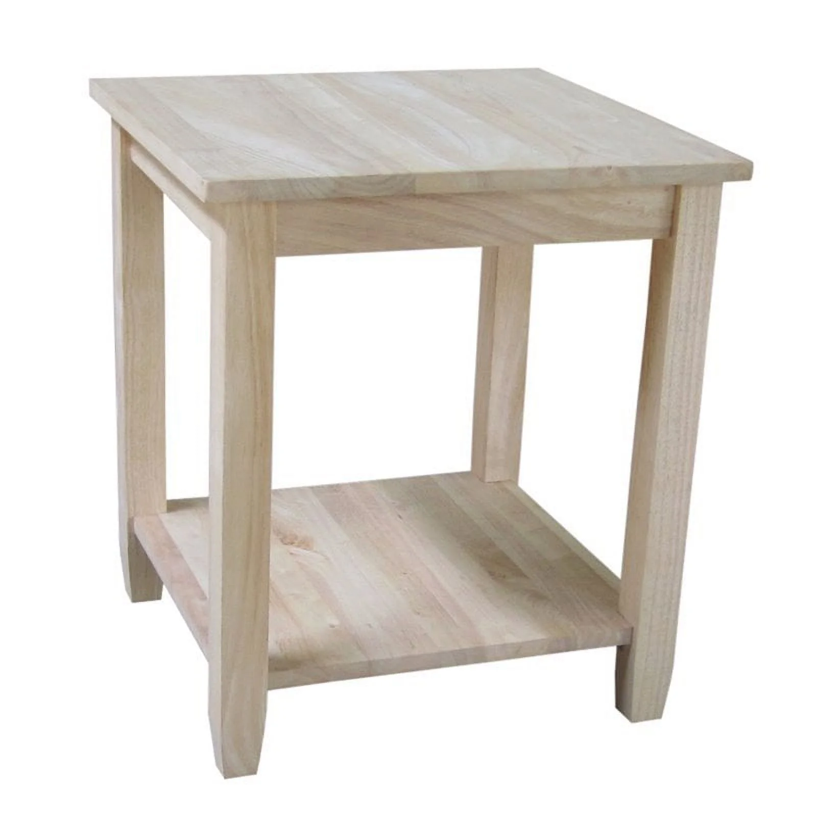 International Concepts Solid Wood Solano End Table Unfinished