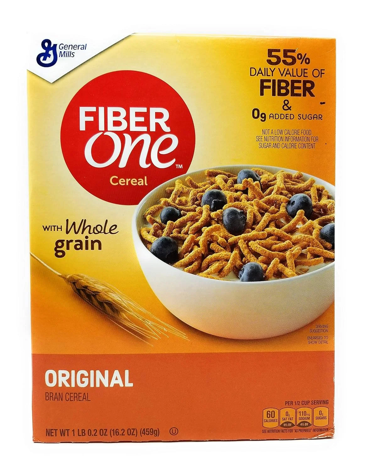 Fiber One Cereal, Bran, Original, 16.2 Oz, (Pack Of 3)