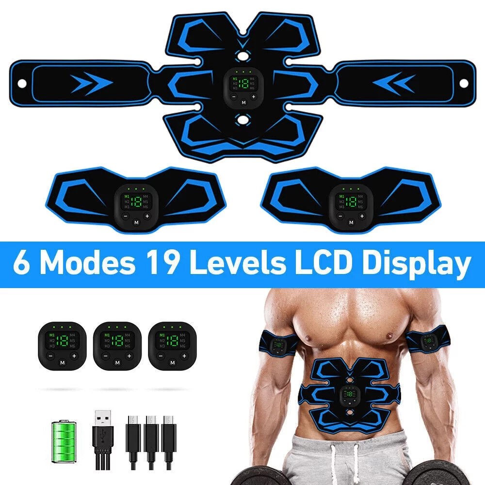 JLLOM Stimulator Toner Fitness Belts Exerciser Abdominal Muscle Toning Trainer 19 gear