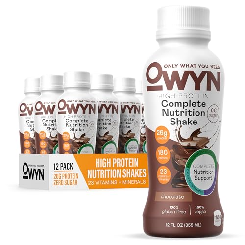 OWYN Only What You Need Protein Shake, High Protein Complete Nutrition Drink, Vanilla, 12 Fl Oz (12 Pack)