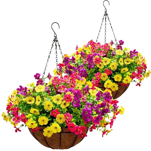 2 Sets Outdoor Artificial Flowers with 12