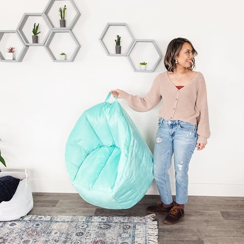 Big Joe Milano Lenox Denim Cobalt Beanbag Chair