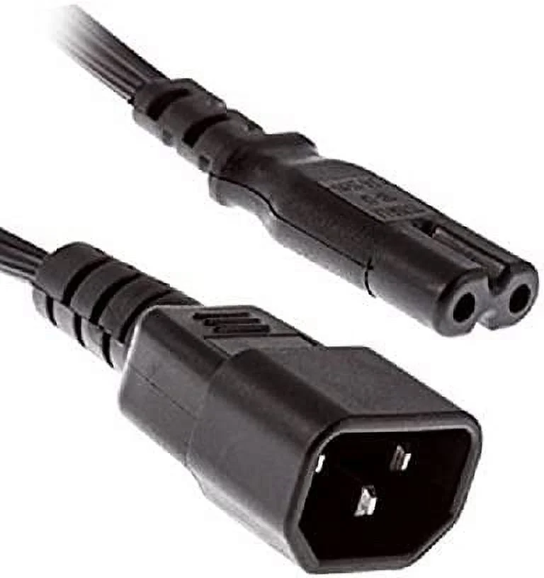 Standard Molded IEC 320 C14 to C7 Plug AC Power Plug Adapter Cable PDU UPS, Standard AC Power Cord,
