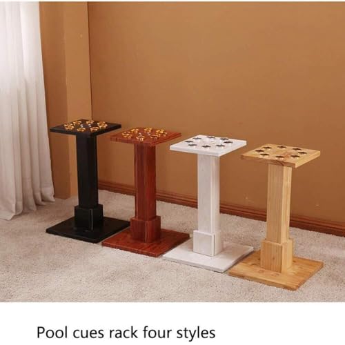 Durable Freestanding Wooden Billiard Cue Rack - Elegant 8-Cue Capacity Floor Stand for Family, Club & Game Room - Stylish White Finish, 30x55x24cm (Black)