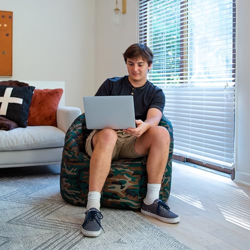 Big Joe Milano Lenox Denim Cobalt Beanbag Chair