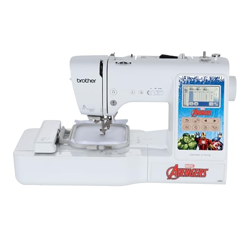 Brother LB5500M Marvel 2-in-1 Combo Sewing & Embroidery Machine, 16.5 x 7.76 x 12.1 inches, White