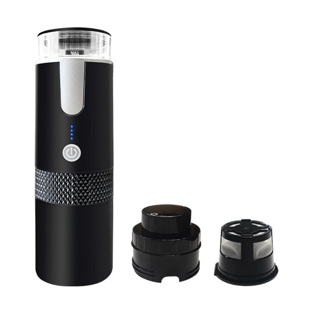 Wireless Electric Espresso Machine by moobody - Portable Coffee Maker for Car, Home, and Office with Mini Rechargeable Capsule Design and 170mL Capacity