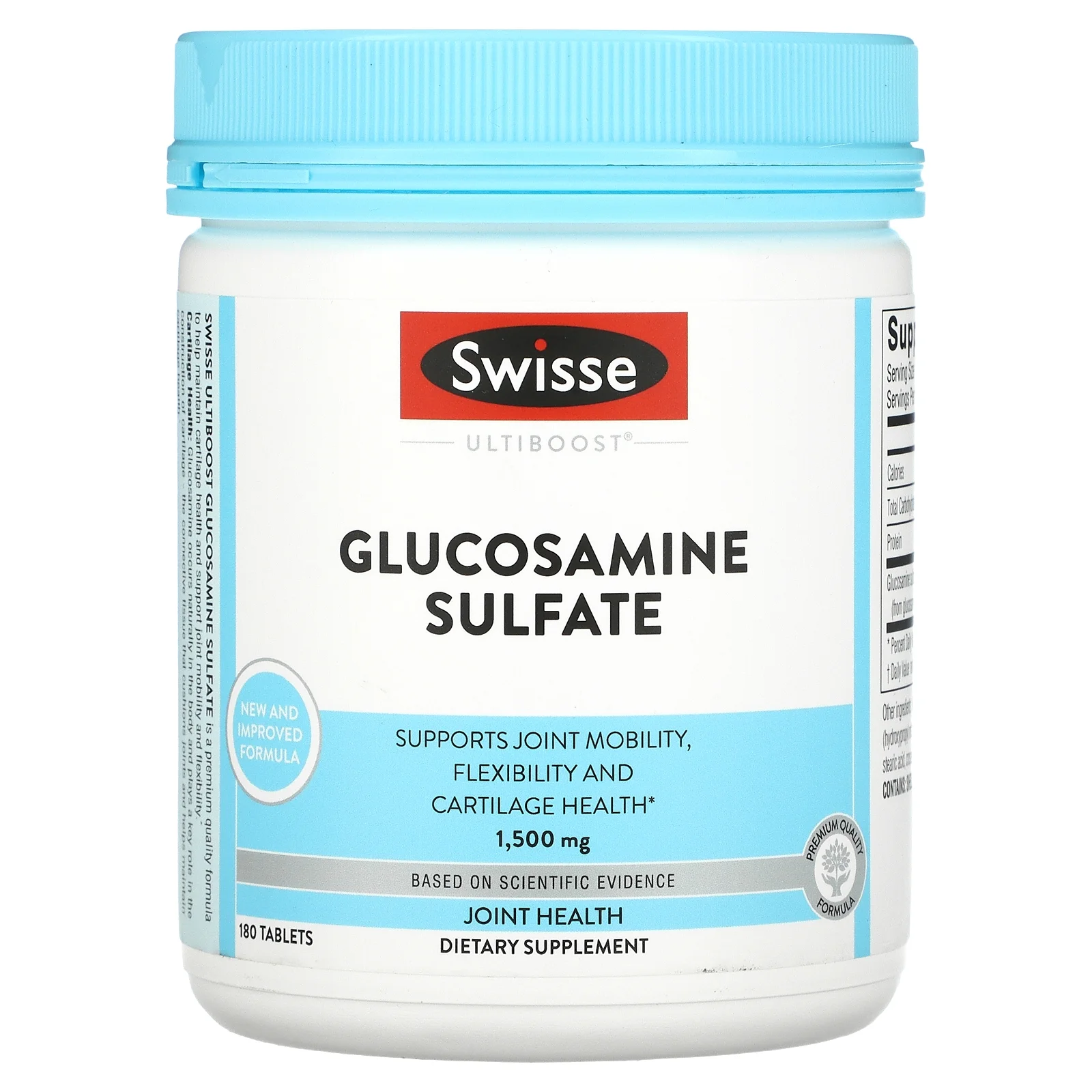 Ultiboost, Glucosamine Sulfate, 1,500 mg, 180 Tablets, Swisse