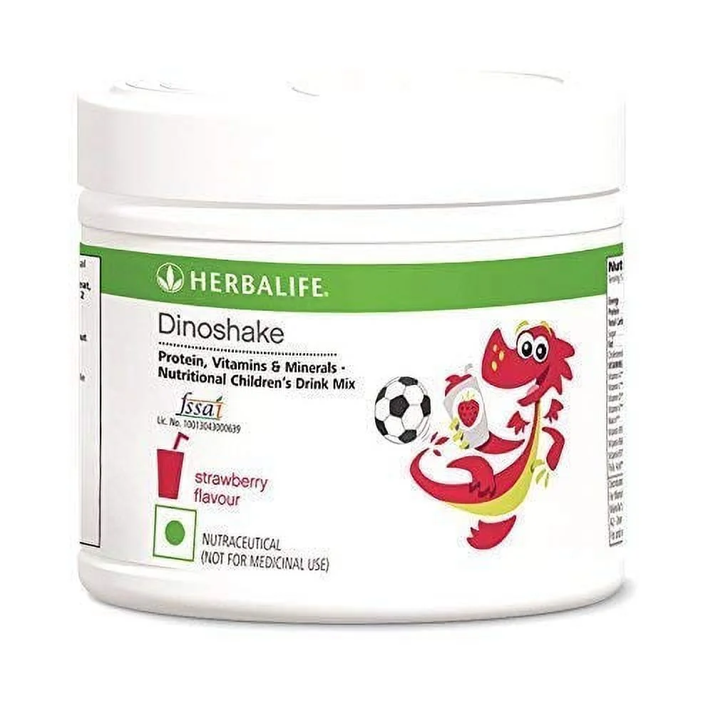 Herbalife Dinoshake Nutritional Children's Strawberry Drink Mix -200 Gm
