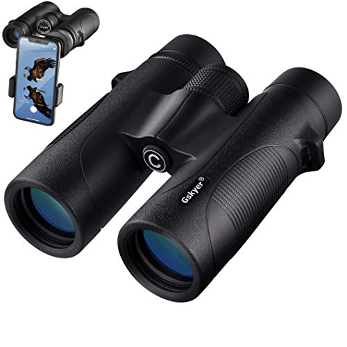 Binoculars for Adults High Powered: 12x42 HD Zoom Binocular for Bird Watching Hunting - Powerful Lightweight Waterproof Binoculars with Phone Adapter for Travel Cruise Ship Stargazing Hiking