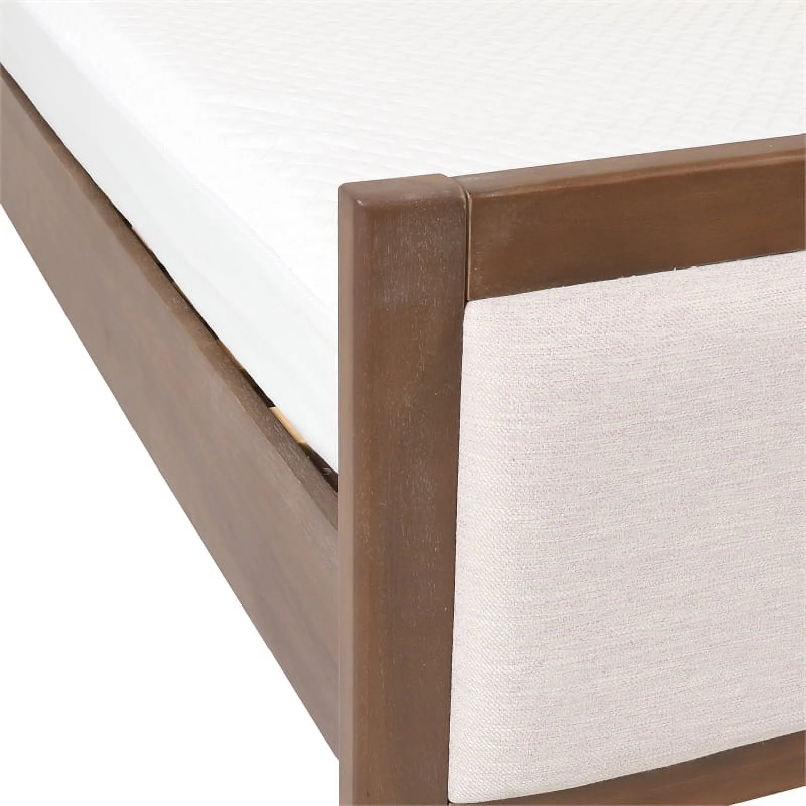 Pemberly Row Modern Coastal Wood Full Bed - Light Brown Glaze