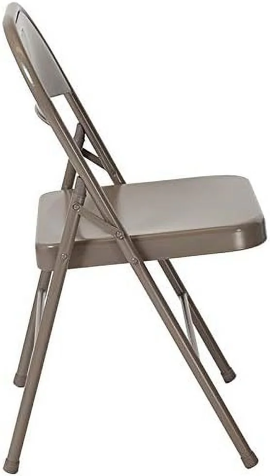 10 Pack Marvelius Double Braced Gray Metal Folding Chair