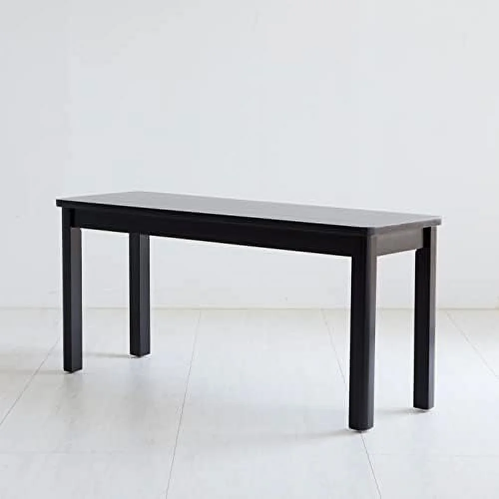 YZboomLife Cabin 37.4" Wooden Dining Bench/Small Modern Farmhouse Malaysian Oak Wood Bench (Natural)