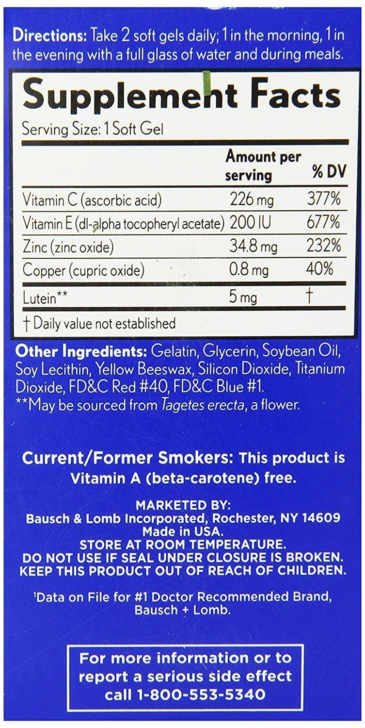 PreserVision Areds Vitamin/Mineral/Lutein Softgels, 120ct Each