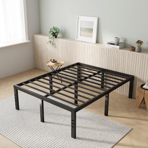 Novilla Full Size Bed Frame, 14 Inch Metal Platform Bed Frame Full Size with Storage Space Under Bed, Heavy Duty Steel Slat Support, Easy Assembly, No Box Spring Needed