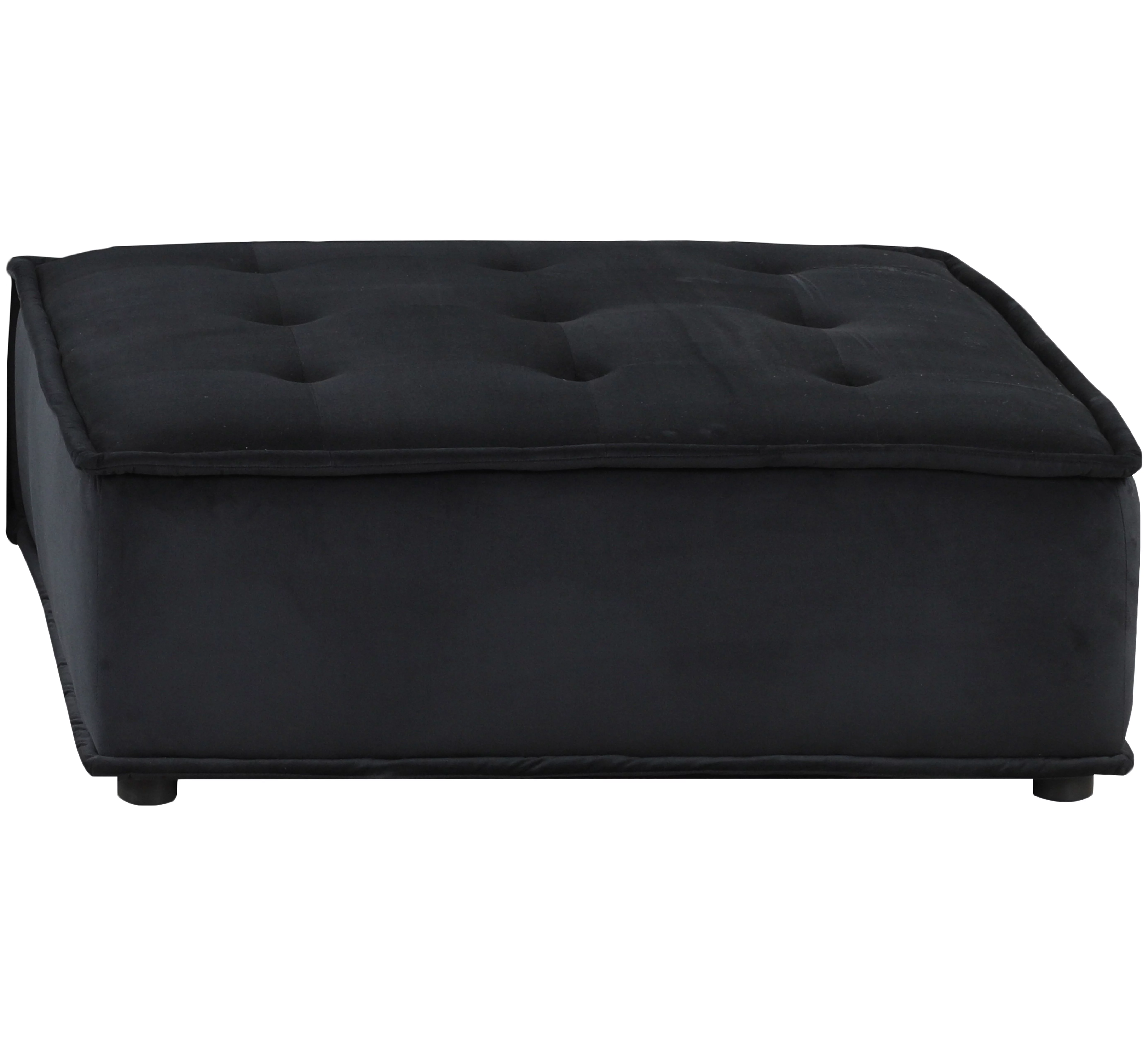 CoSoTower Armless Lounge Chair, Tufted Seat Foam Filled Seats with Pocket Coil Springs, Leg Height Black Plastic Leg Removable Cushion Cover Removable Back Cushion