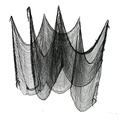 Holiday Decoration Horror Halloween Decor,2m Black Creepy Gauze Cloth,Spider Webs,Black Gothic Goth Home Decor,Scary House Decorations Halloween Decorations
