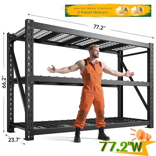 Bepatio 8000LBS Garage Shelving Heavy Duty, 77