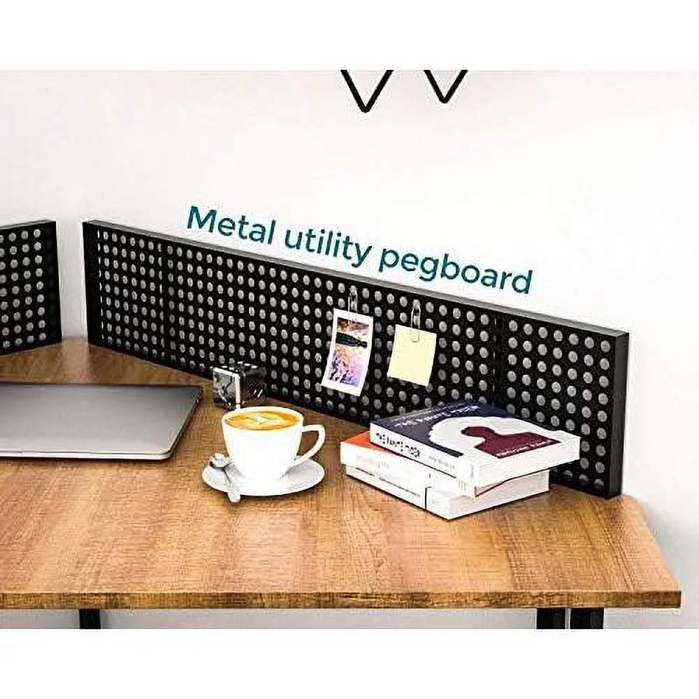 Computer Desk Industrial Corner Table For Small Spaces Home Office Workstation Study Writing Desk, Walnut Oak