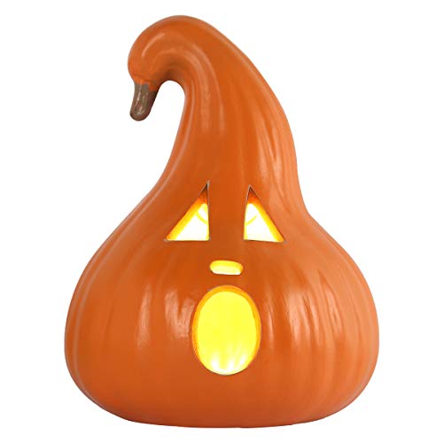 GameXcel Jack O' Lantern - Halloween Pumpkin Decorations - Shatterproof Waterproof Fake Pumpkin Safe for Indoor Outdoor - Perfect Halloween Party Favors, 12