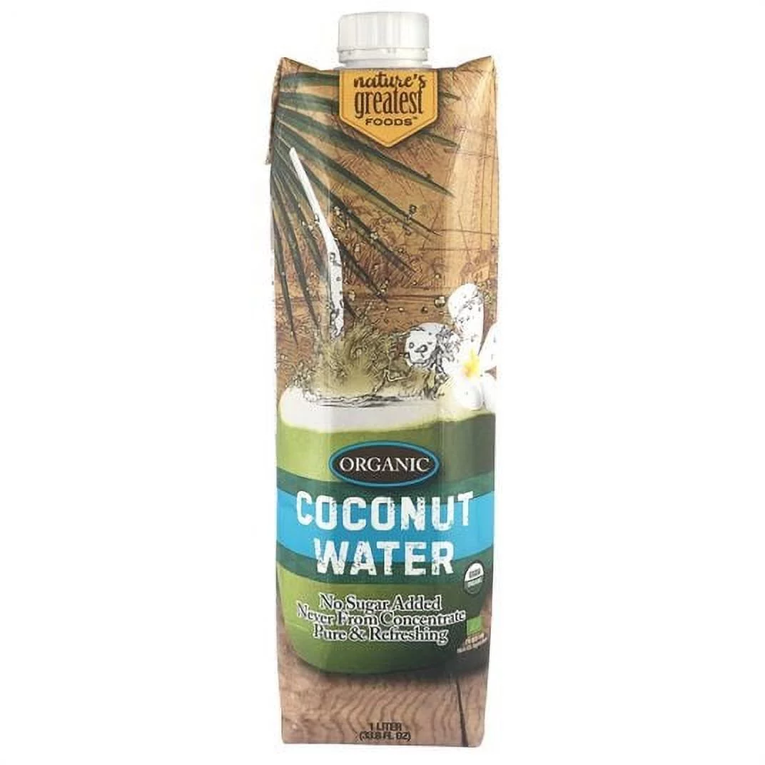 Nature's Greatest Foods Coconut Water, Organic-33.8 floz