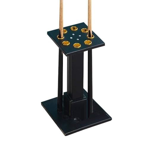 Durable Freestanding Wooden Billiard Cue Rack - Elegant 8-Cue Capacity Floor Stand for Family, Club & Game Room - Stylish White Finish, 30x55x24cm (Black)