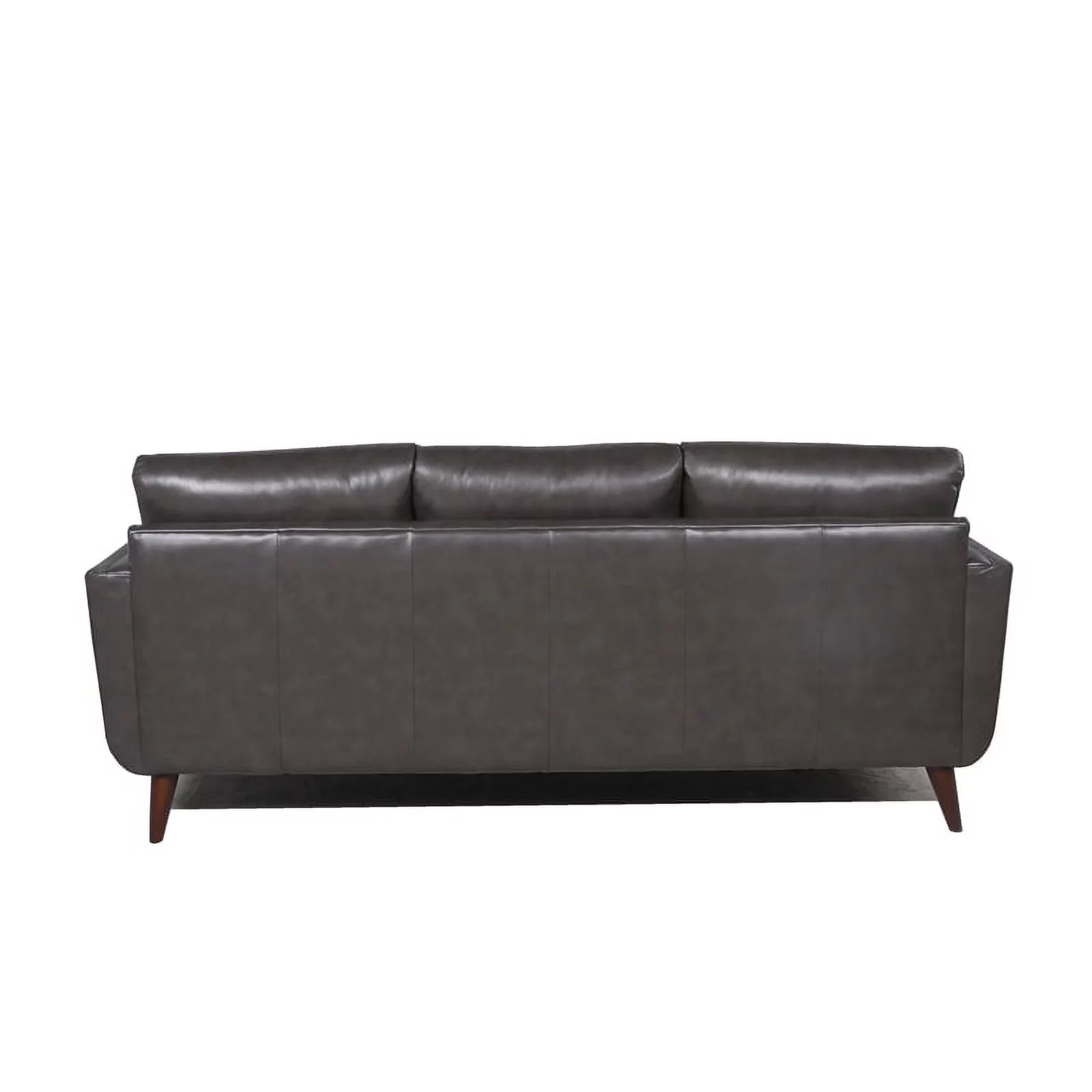 Rex Mid-Century Leather Sofa in Gray