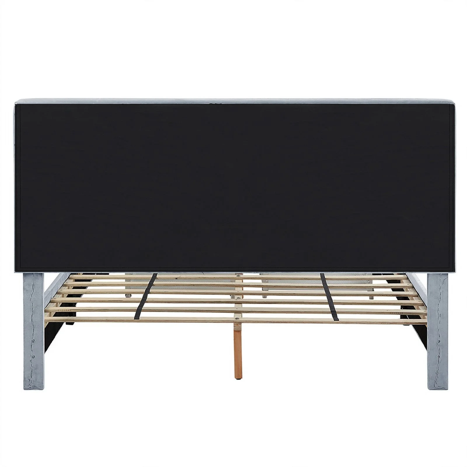 Furniture of America Harper Fabric Queen Bed with 2-Drawer in Light Gray