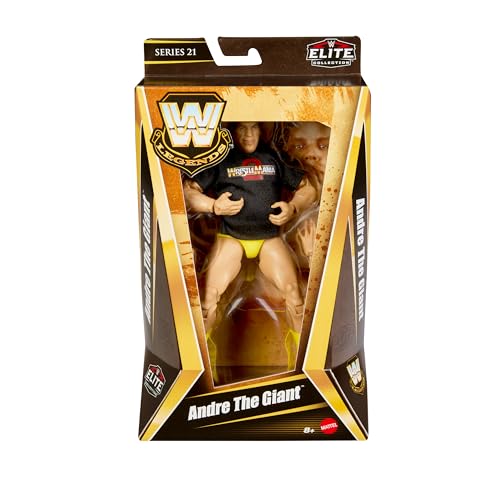 Mattel WWE André Le Géant Elite Legend Collection Articulated Figure, Interchangeable Hands & Accessories, Truefx Technology, 25 Joints, Collectable, Children's Toy, Ages 3 and Above, HVF56