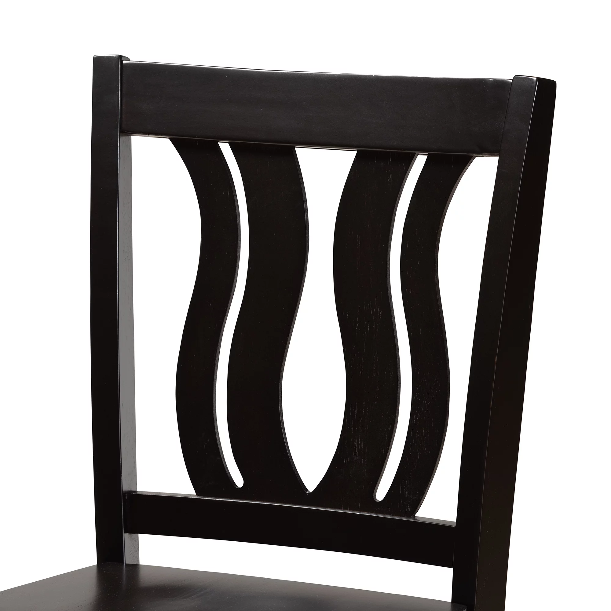 Baxton Studio Fenton Bar Stool, Dark Brown, Set of 2