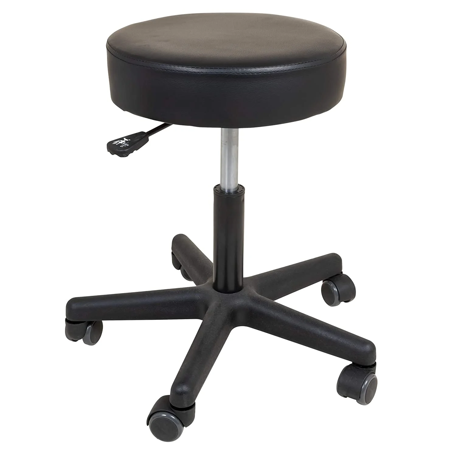 Rolling Stool - Stool with Wheels - Round Adjustable Work Stool, for Work, Office, Desk, Salon, Drafting, Spa