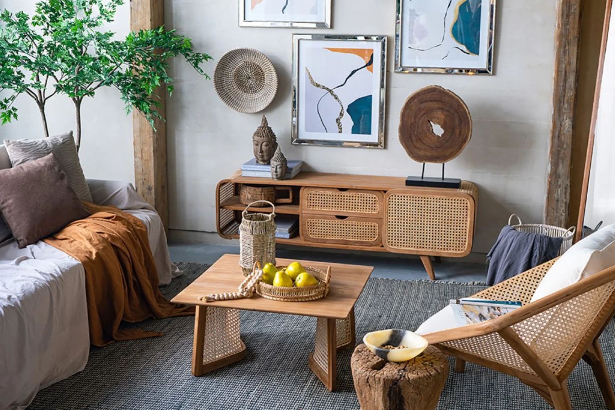 CC Home Furnishings Seagrass Rope Wrapped Candle Lantern - 10.25