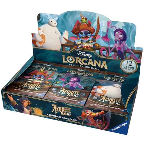 Ravensburger Disney Lorcana TCG: Azurite Sea Booster Pack Display | 24 Packs with 12 Trading Cards Each | Ideal for Collectors & Disney Fans | Suitable for Ages 8+