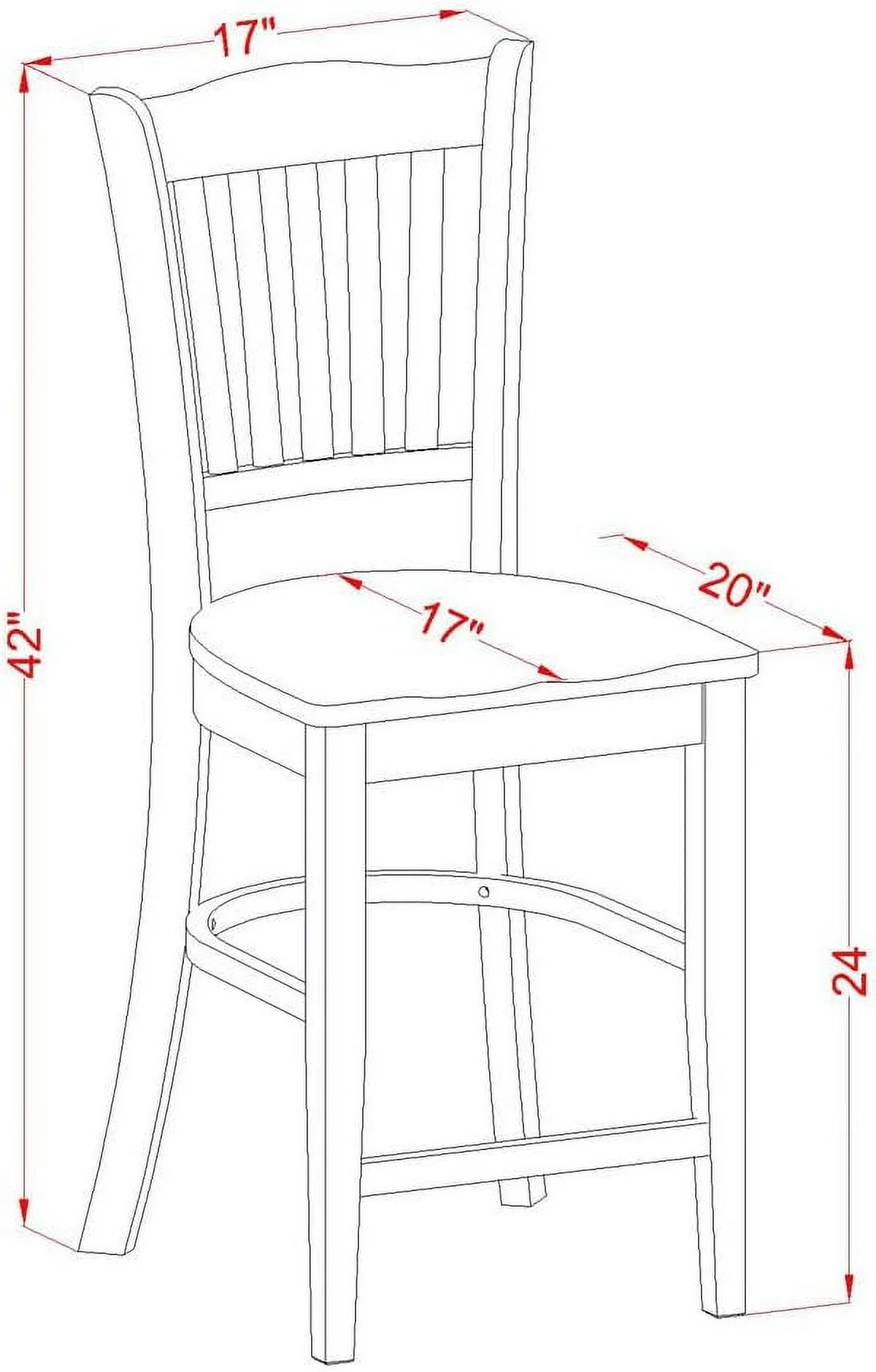 5 Piece Kitchen Counter Height Dining Table Set Includes A Round Wooden Table With Pedestal And 4 Dining Chairs, 30X30 Inch, Buttermilk & Cherry