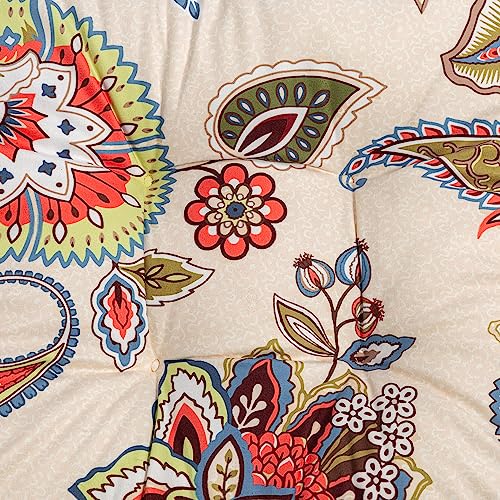 2-Pack Outdoor/Indoor Wicker Patio Seat Cushion Pad with Ties - Dining Chair Cushion, 17