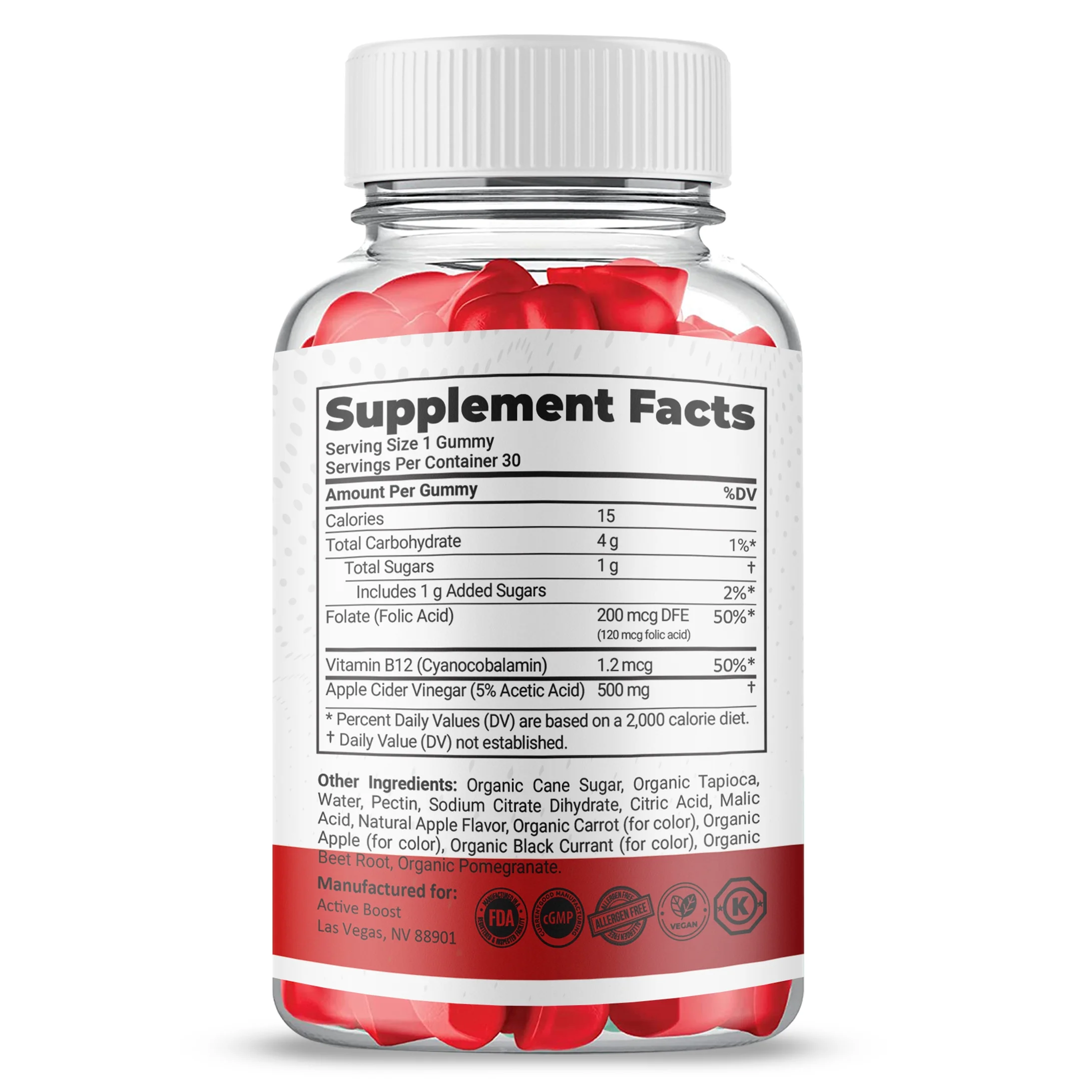 Activ Boost Keto ACV Gummies, Maximum Strength for Weight Management, Apple Cider Vinegar, 3 Month Supply Dietary Supplement (3 Pack)