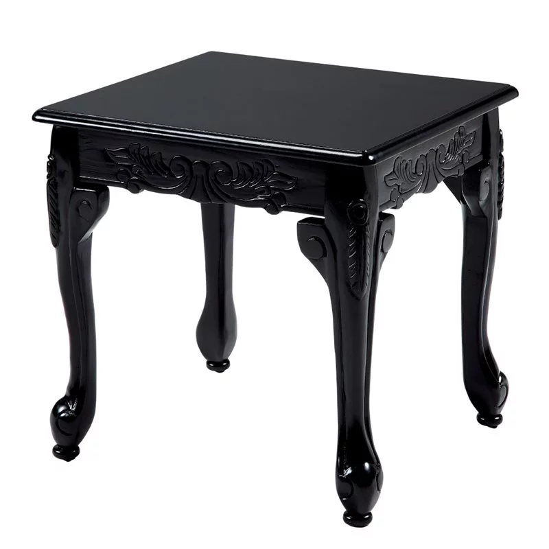 Furniture of America Alice Solid Wood 3-Piece Coffee Table Set in Black