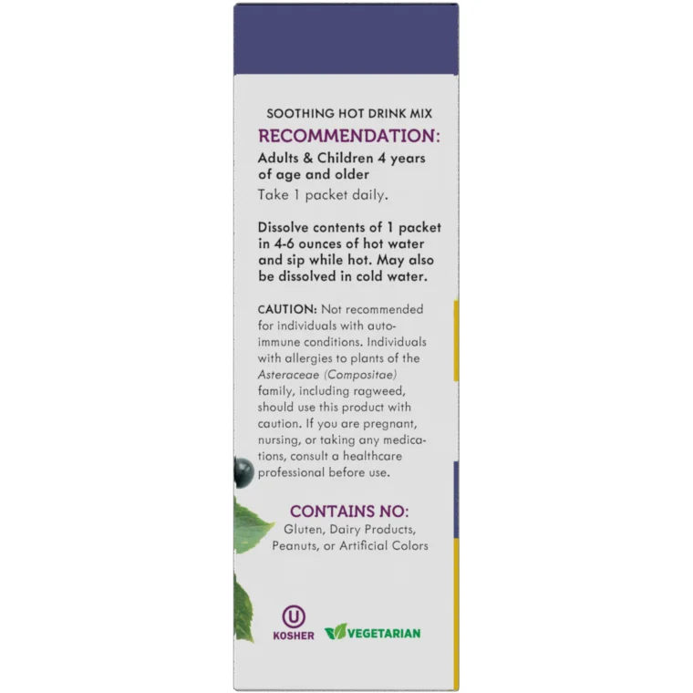 Nature's Way Sambucus Standardized Elderberry Hot Drink Mix - Honey Lemon-Berry