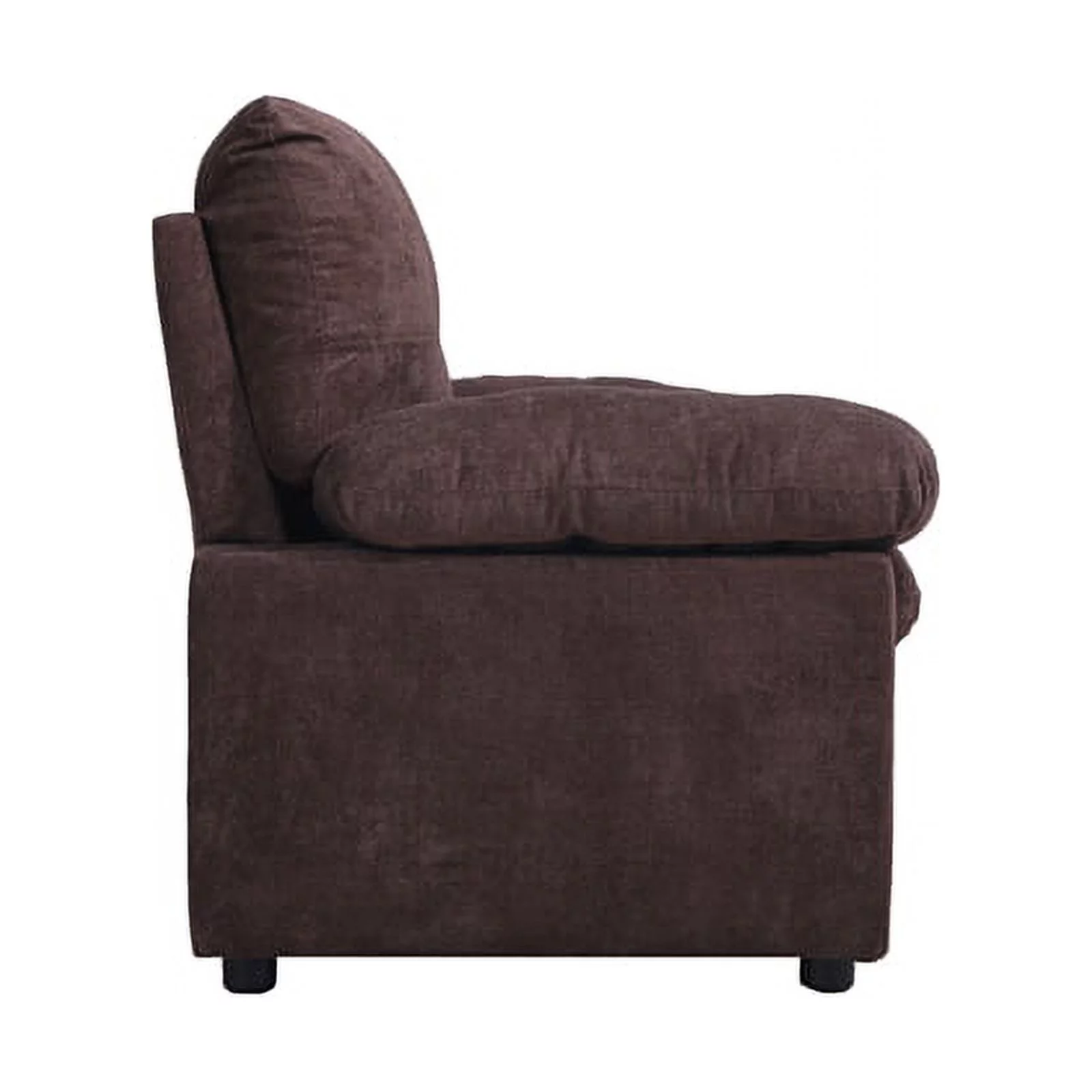 Home Square Linen Living Room Chair in Brown Finish - Set of 2